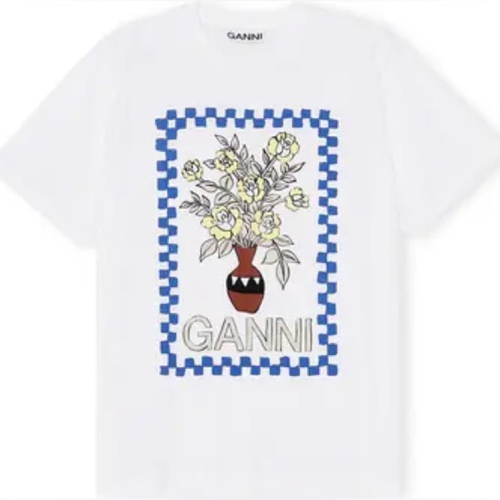 GANNI FLORAL TSHIRT